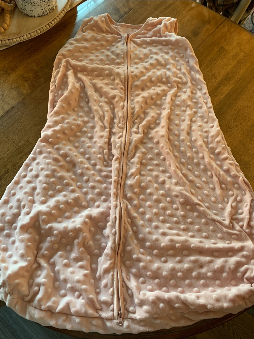 Cozy Pink Dot-Texture Sleep Sack for Kids